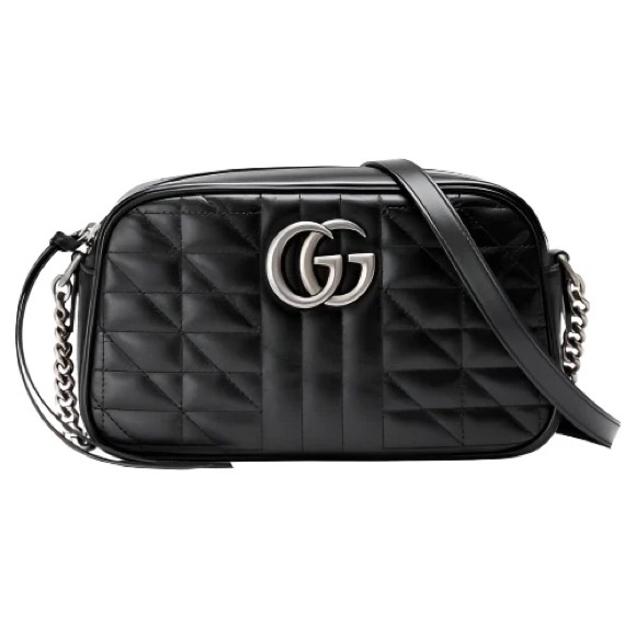 Gucci Handbags - NEW!! Gucci Black Small Marmont Camera Bag
